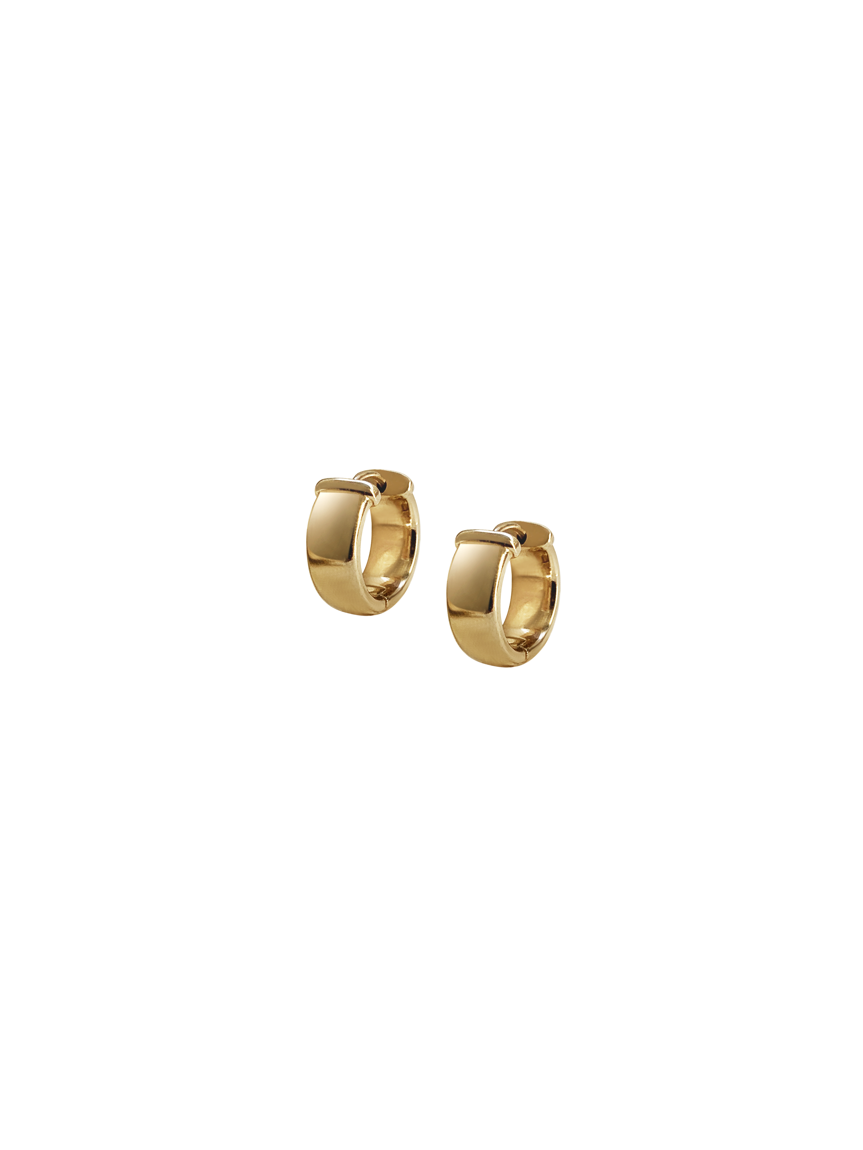 Laura Lombardi Yellow Gold Band Hoops