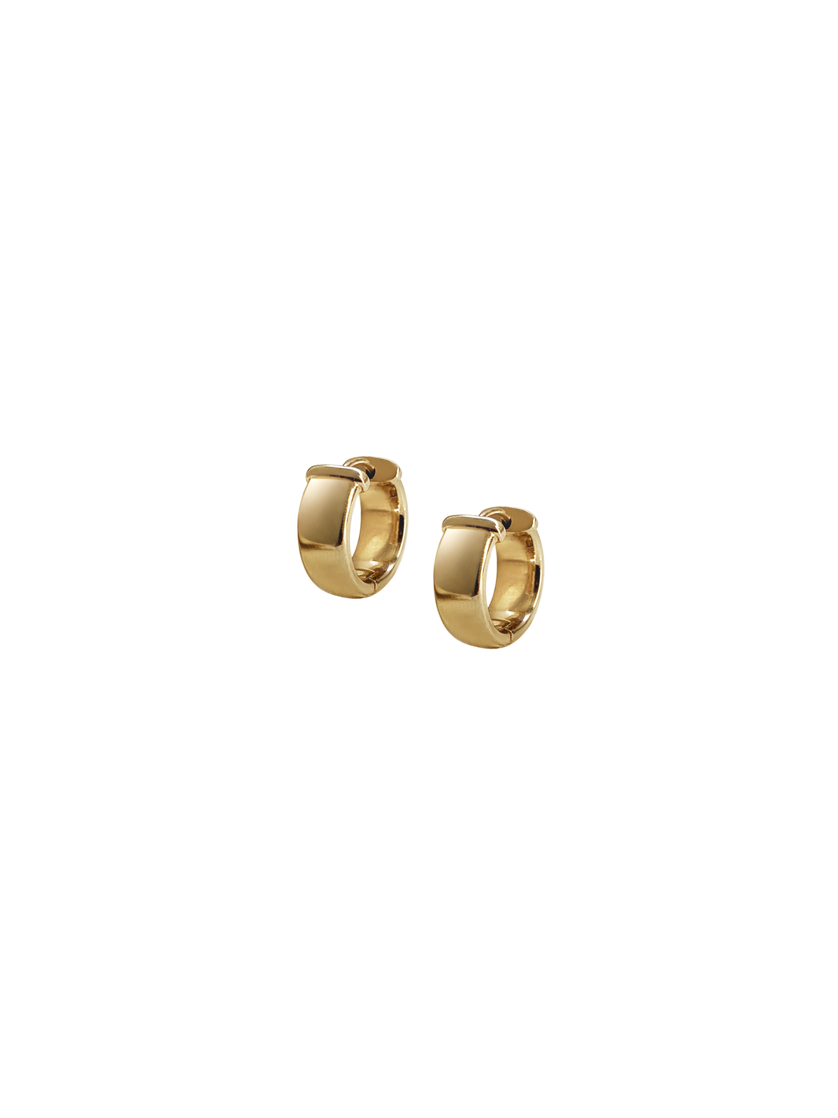 Laura Lombardi Yellow Gold Band Hoops