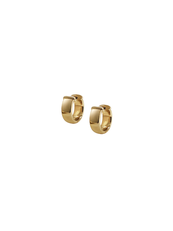 Laura Lombardi Yellow Gold Band Hoops