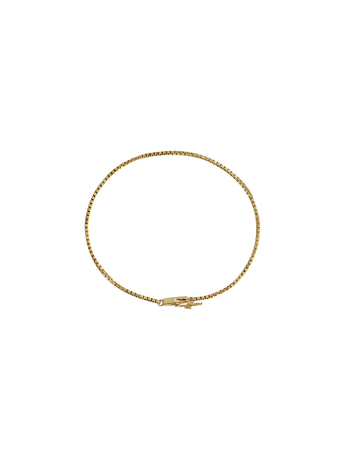 Laura Lombardi 14kt Yellow Gold Box Chain Bracelet.