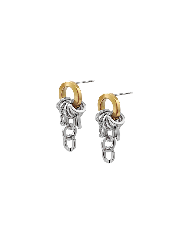 Laura Lombardi Two Tone Colonna Earrings