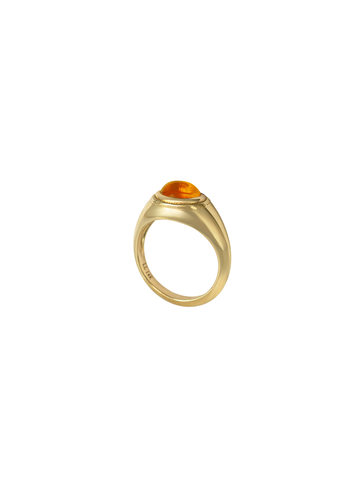 Laura Lombardi gold Ginerva Ring with Citrine stone.