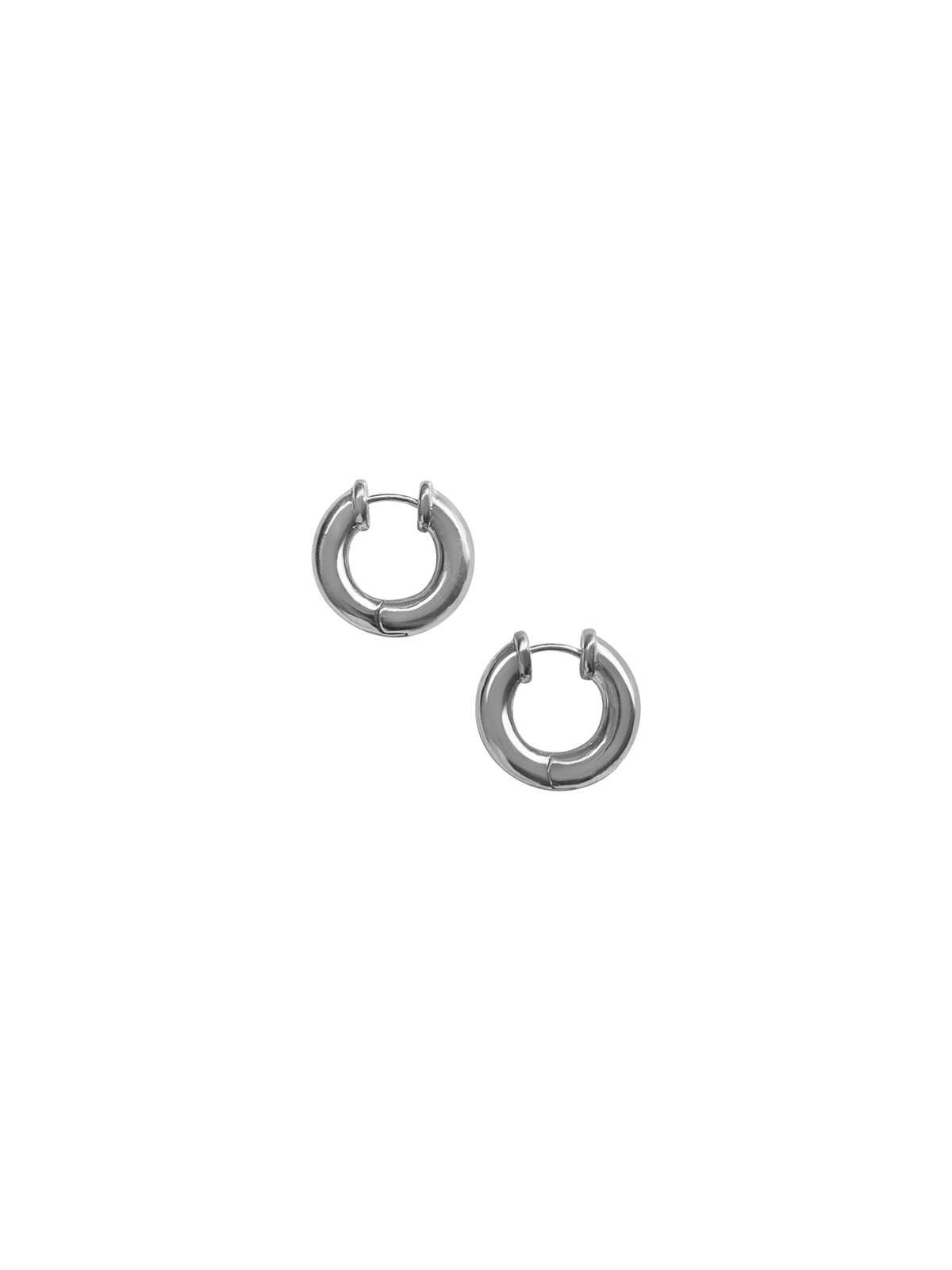 Laura Lombardi 14kt White Gold Mini Classica Hoops.