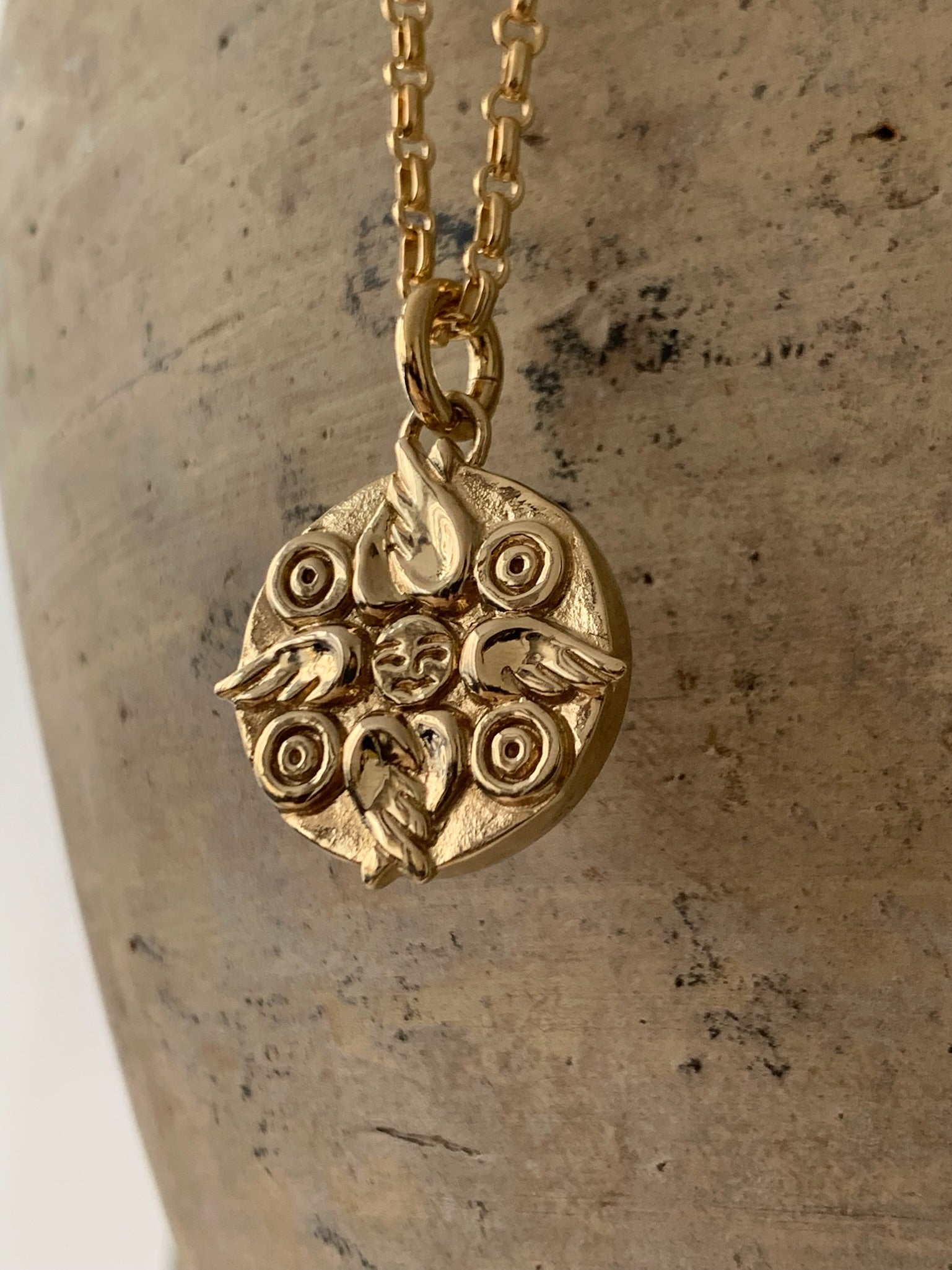 AMS x Laura Lombardi gold Seraphim Pendant