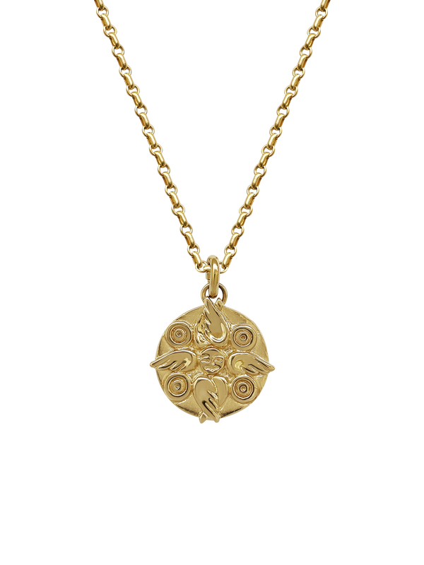 AMS x LL gold Seraphim Pendant