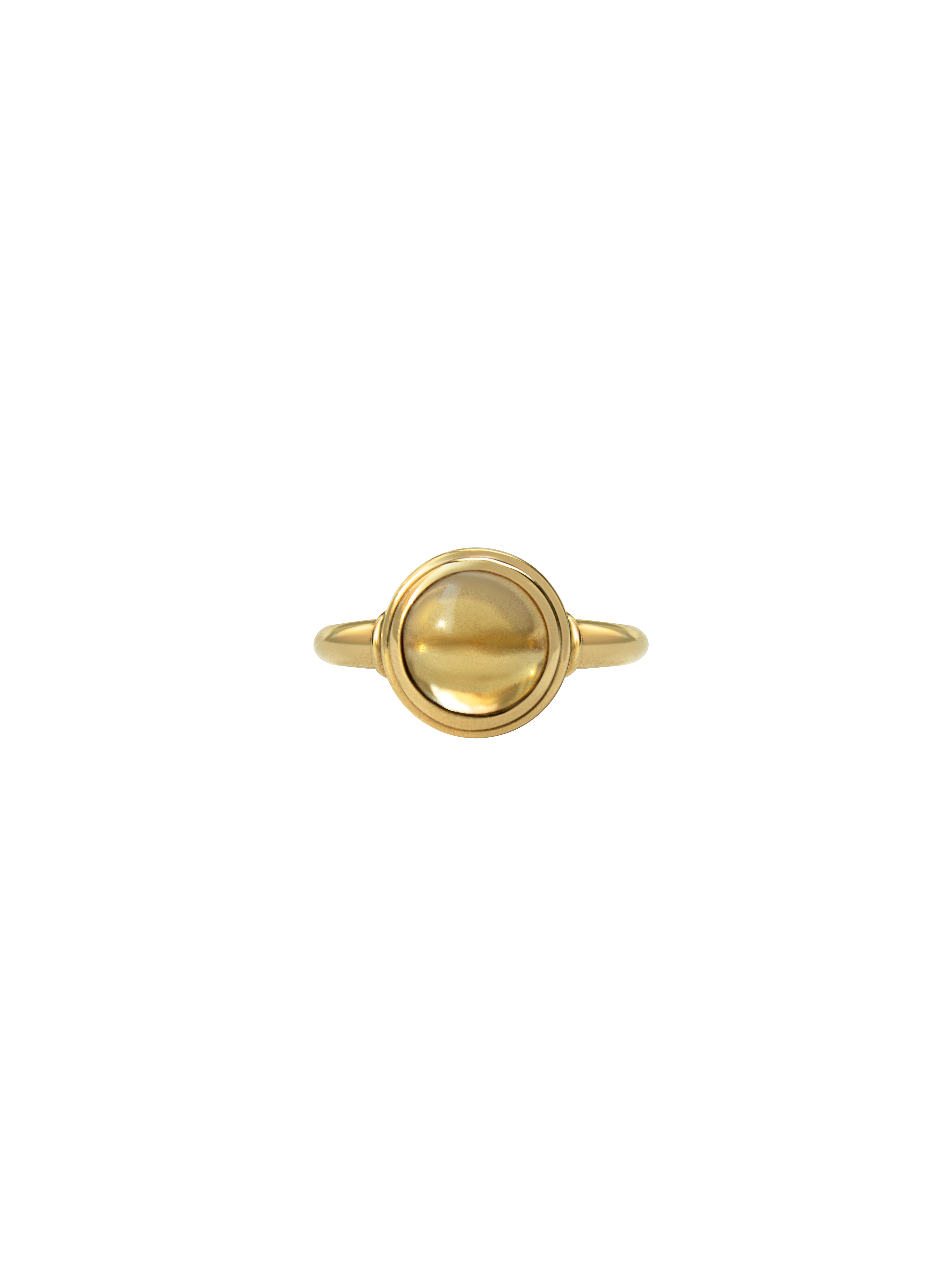 Laura Lombardi gold Sfera Ring with yellow citrine.