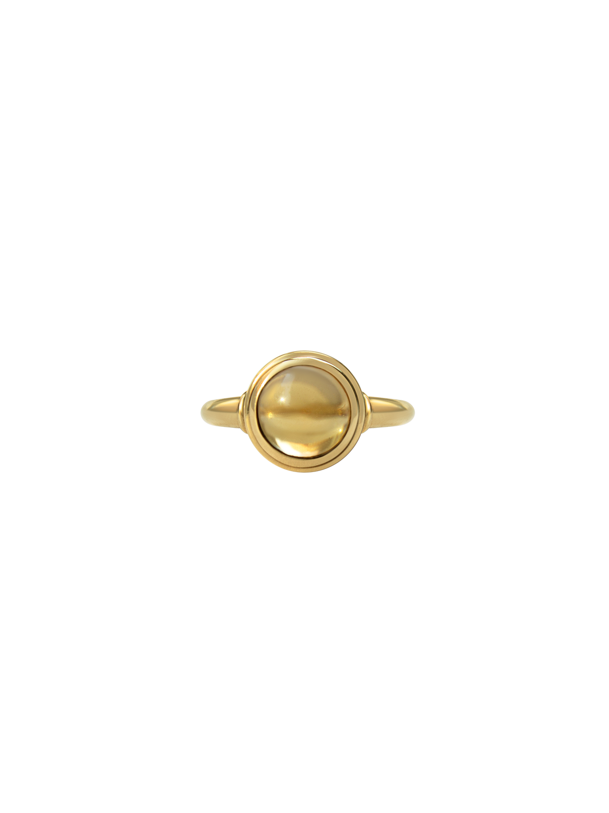 Laura Lombardi gold Sfera Ring with yellow citrine.