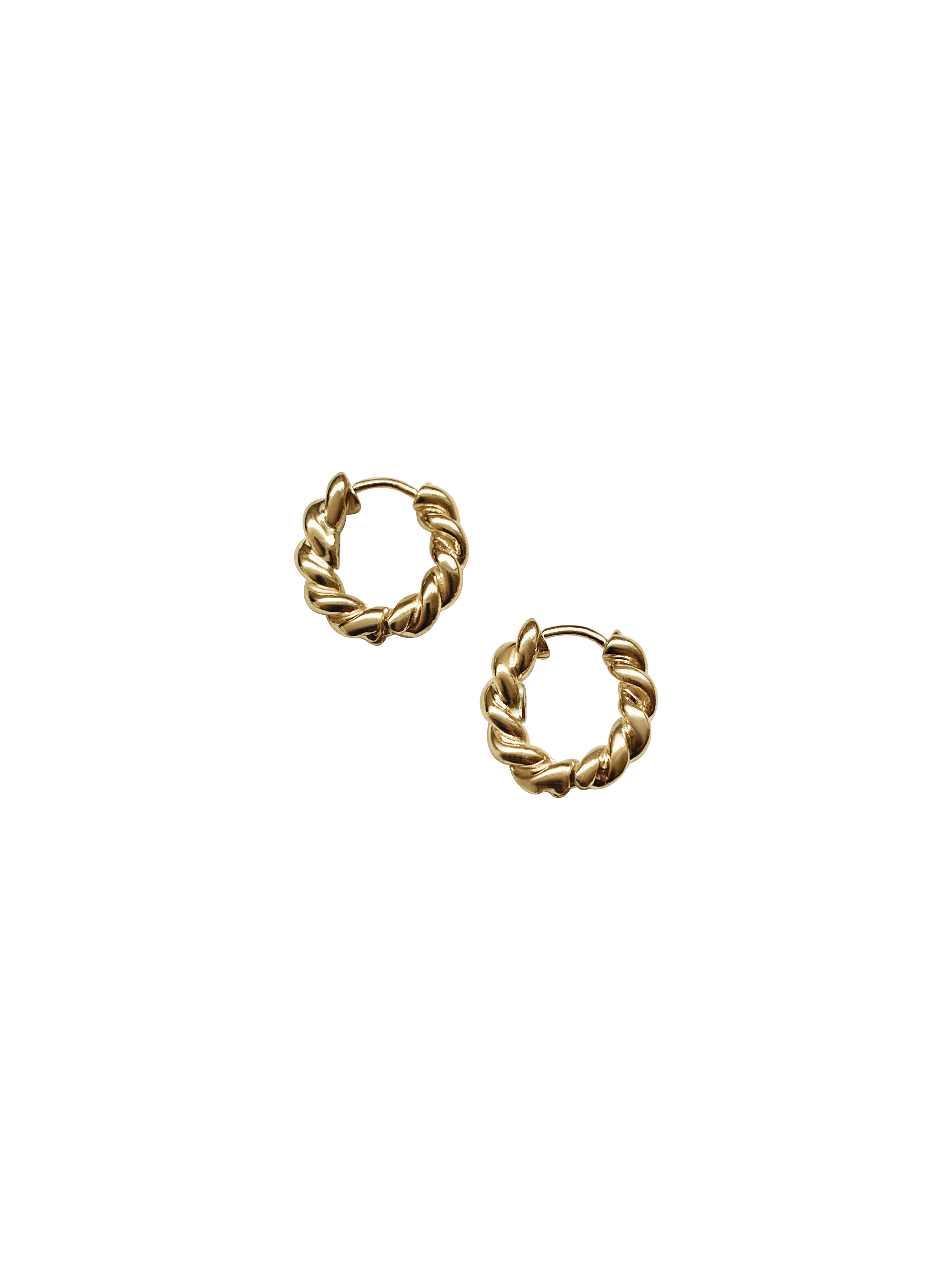 Laura Lombardi 14kt Yellow Gold Twist Hoops.