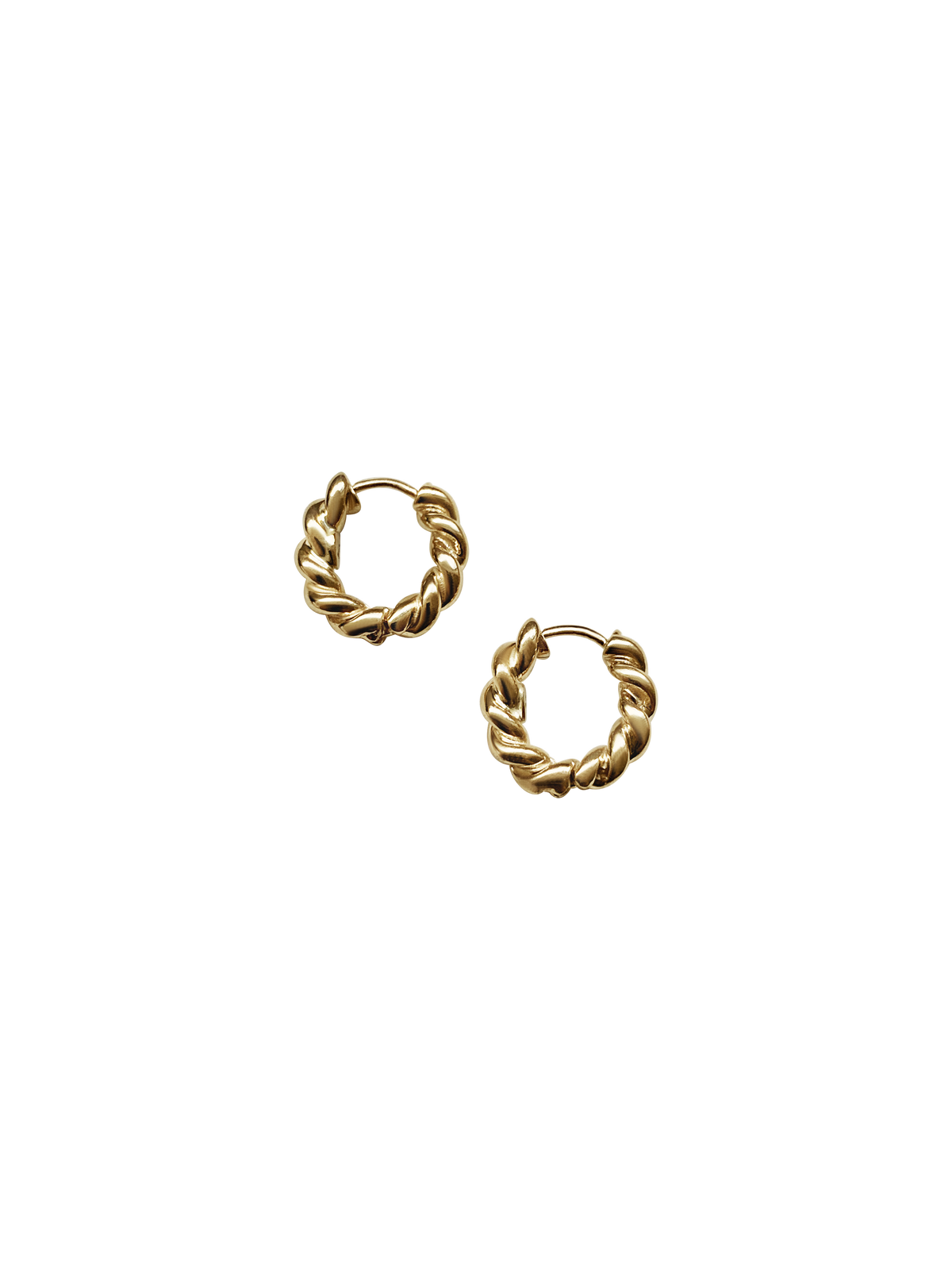 Laura Lombardi 14kt Yellow Gold Twist Hoops.