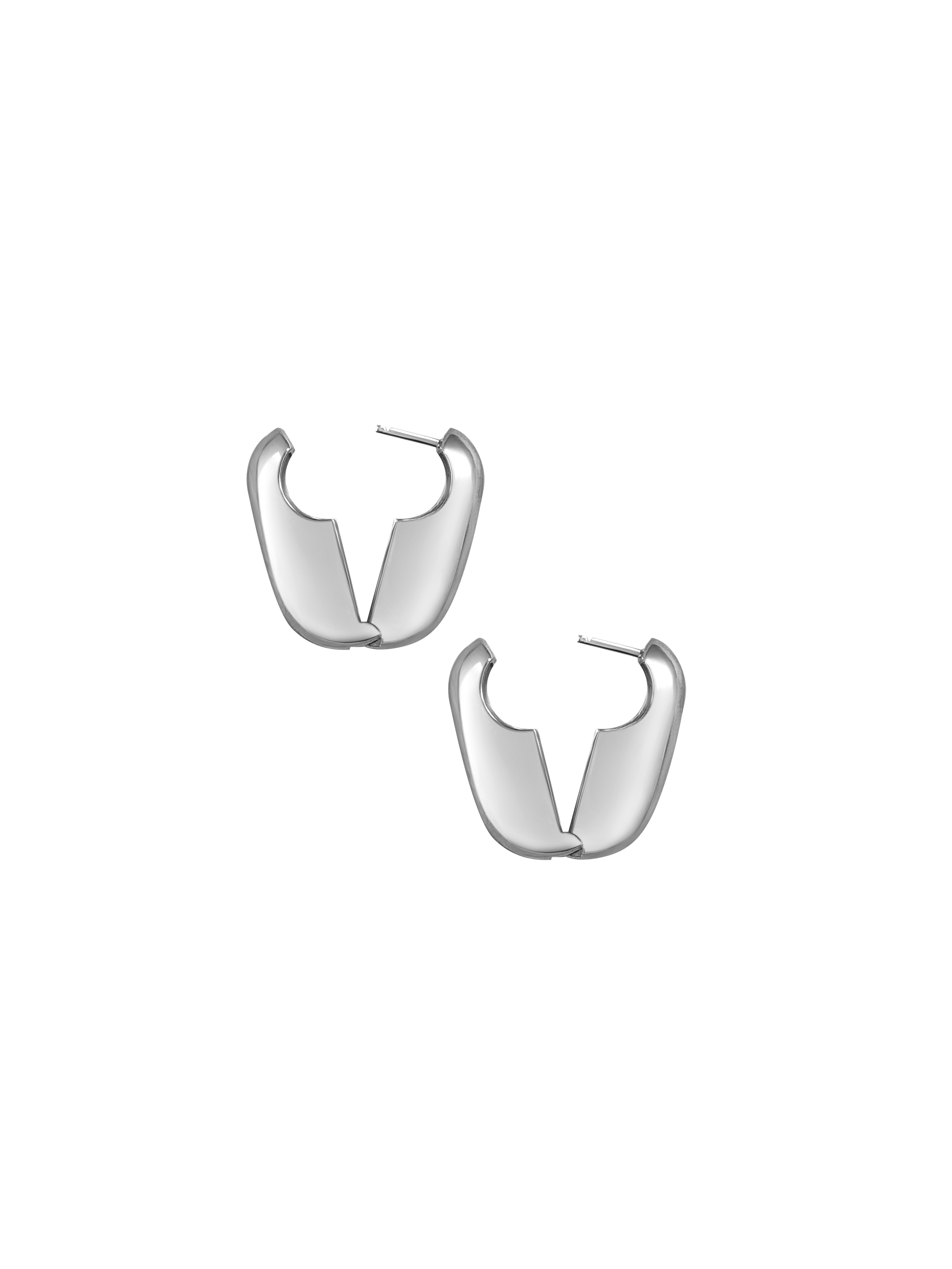 Laura Lombardi Silver Vola Hoops