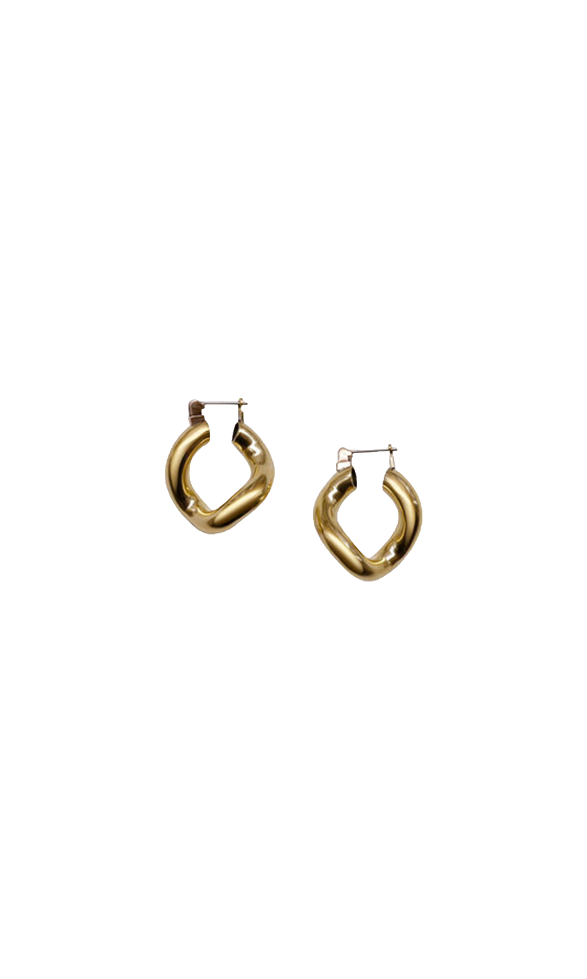 Laura Lombardi sculptural Mini Anima Hoop earrings.