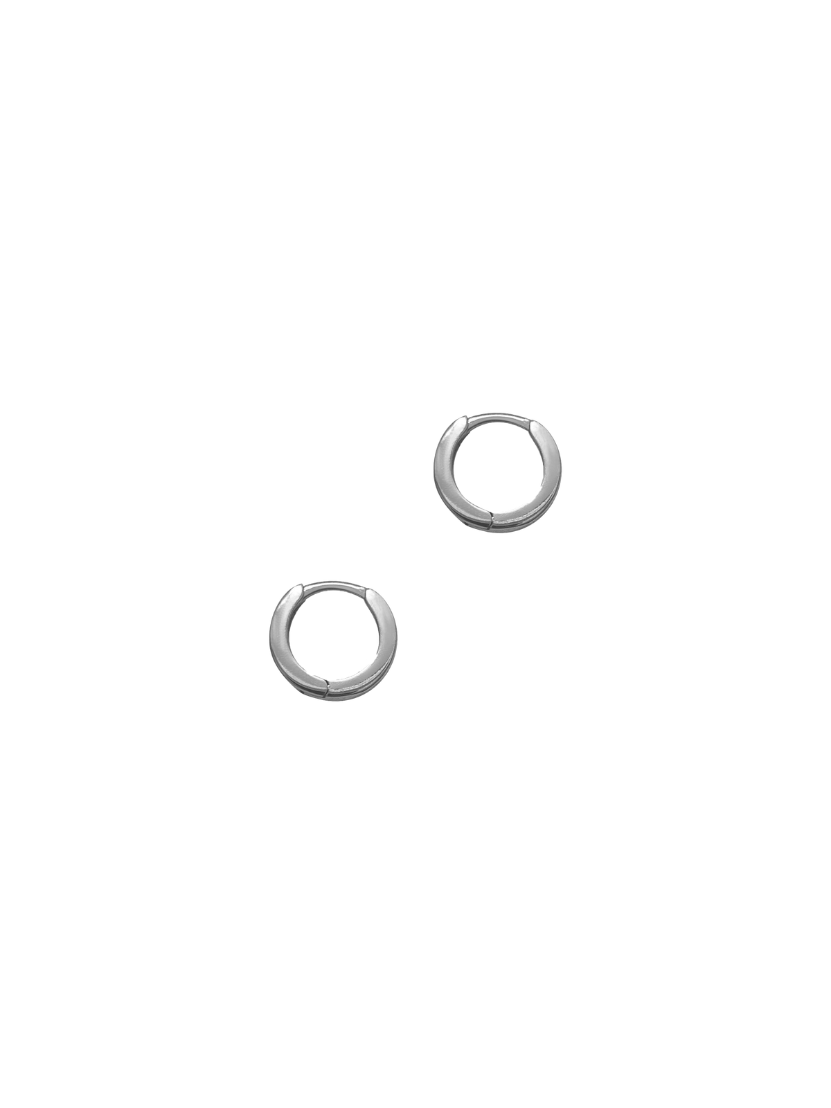 Laura Lombardi Silver Clutch Hoops.