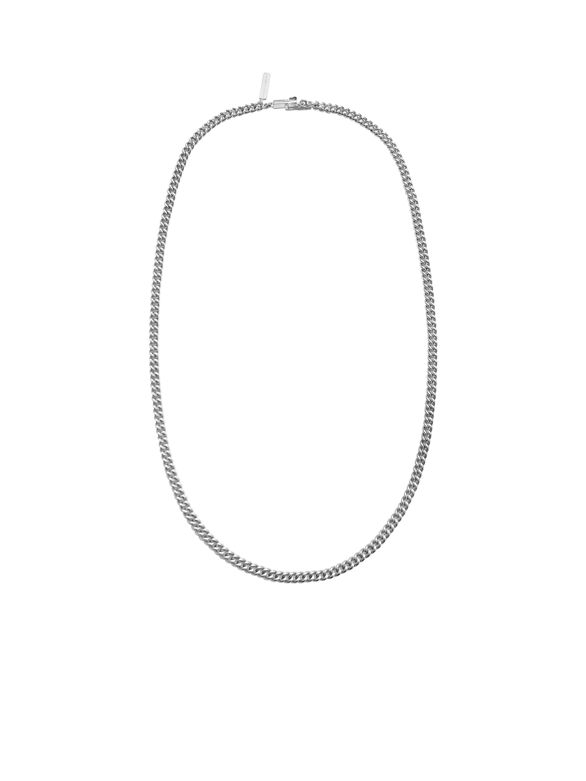 Curb Chain Necklace White Gold *